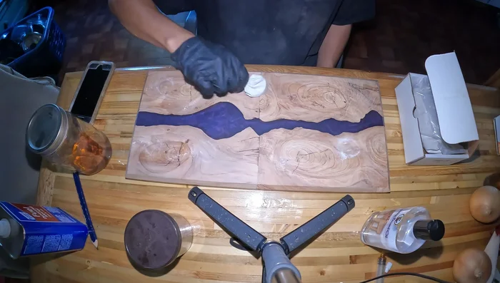 Apply a French polish (shellac) or a regular polyurethane finish as desired.