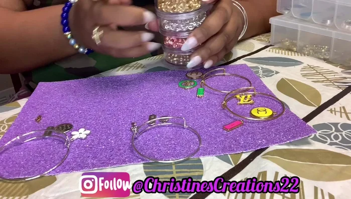 Choose your charms and jump rings or split rings. Split rings are recommended for heavier-duty bracelets.