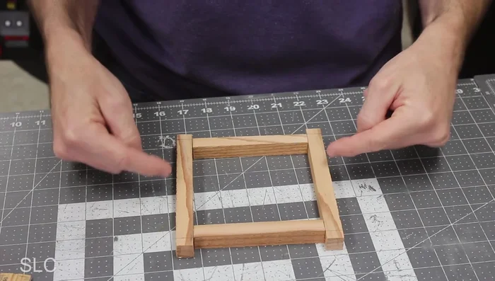 Combine the squares, aligning the nicest sides to the front.