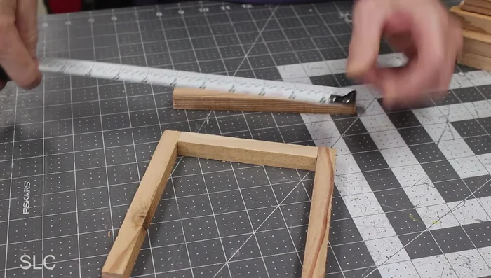 Combine the squares, aligning the nicest sides to the front.