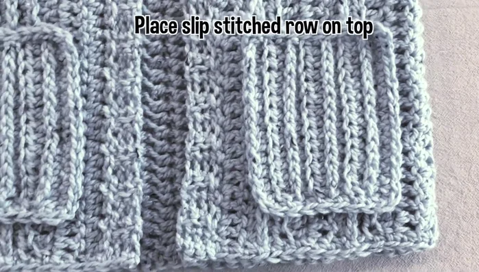 Attach pockets to the cardigan.