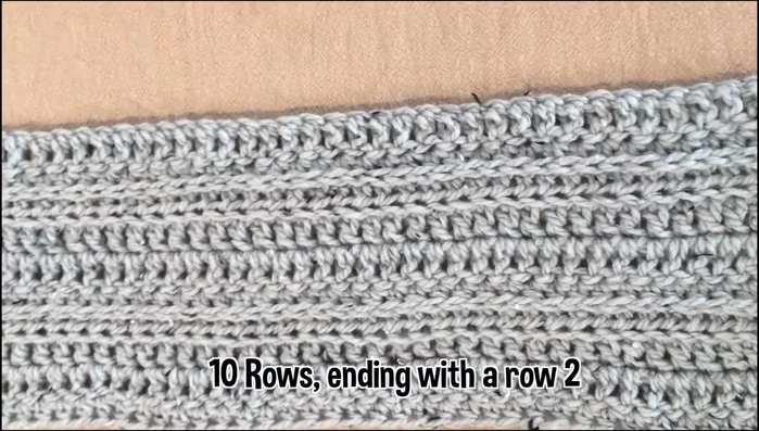 Create two front panels: Chain 35 and repeat steps 2-6 for 10 rows each (adjust if necessary based on back panel width).