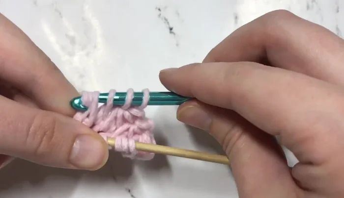 Repeat steps 2 and 3 until you reach your desired length. 