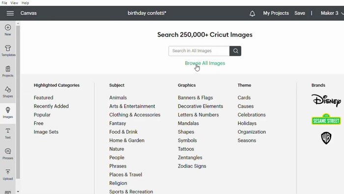Size your confetti pieces. The video uses approximately 1.5 inches in height as an example.