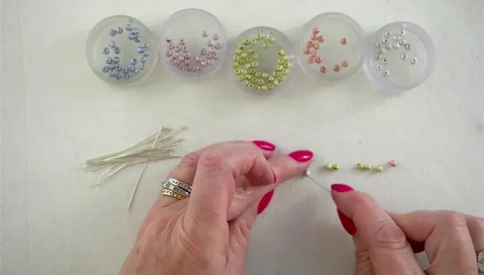 Repeat steps 1 & 2 to create additional dangle pieces with varying bead combinations.