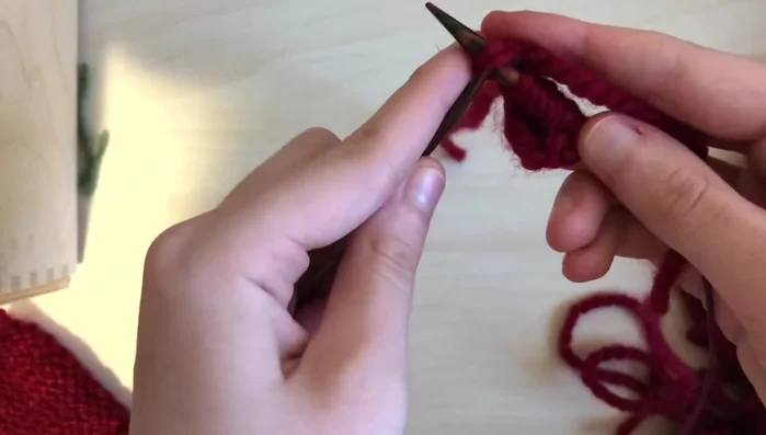 Continue increasing two stitches every front side row until there are 15 stitches on the needle.