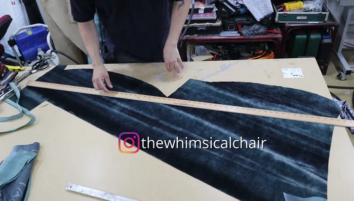 Prepare the Piping: Cut bias strips of fabric slightly wider than the piping cord. Fold the strips multiple times, creating a channel for the cord. Use an electric rotary cutter for efficiency. Mark the fabric's pile direction with chalk before cutting to ensure consistency.