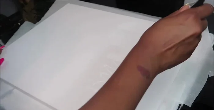 If needed, add a second coat of black paint to areas that appear too transparent or have visible brush strokes.