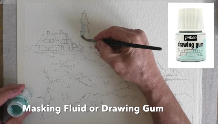 Mask out the lighthouse and breaking waves.