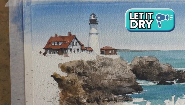 Use the brush end to score and scratch into the paper for dark lines.