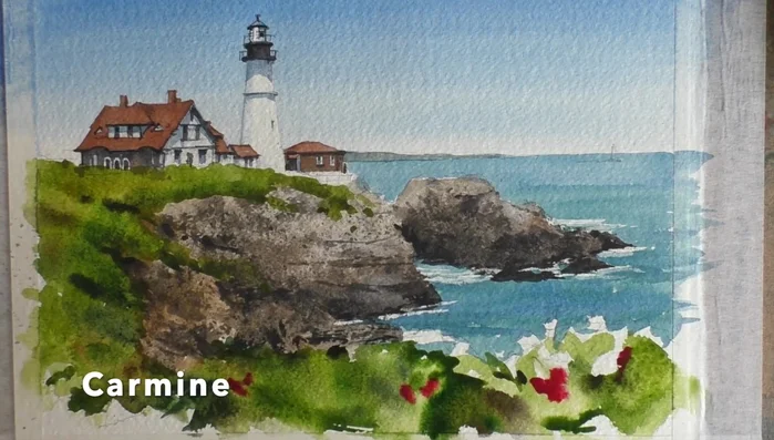 Use the brush end to score and scratch into the paper for dark lines.