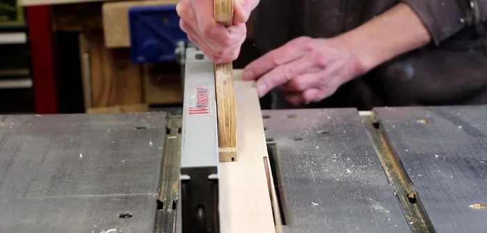 Resaw maple wood for thinner dividers.