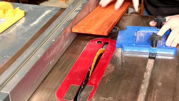 Glue and miter the inlay strips to create a seamless inlay.