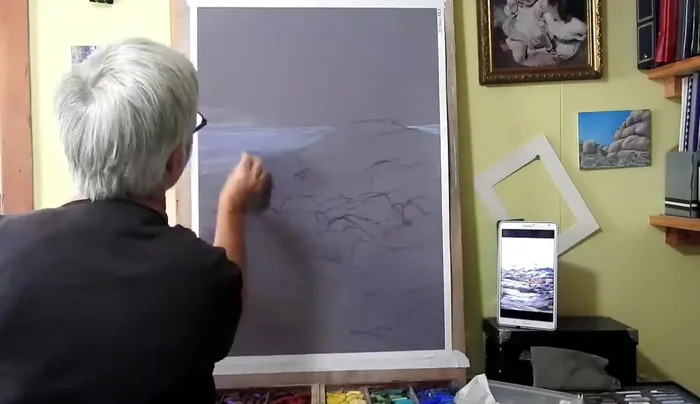 After blending, go back over with the same colors to restore some sparkle.