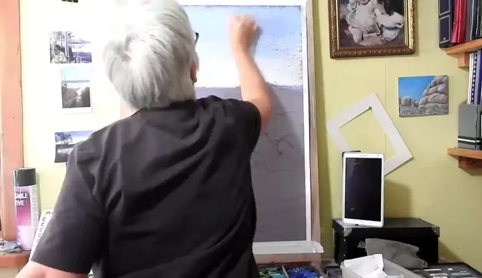 After blending, go back over with the same colors to restore some sparkle.