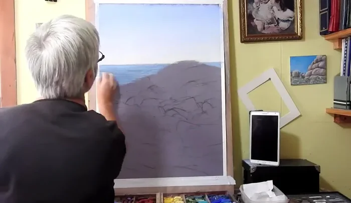 After blending, go back over with the same colors to restore some sparkle.