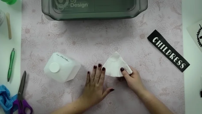 Clean the glass surface with isopropyl alcohol and a coffee filter to remove dust or residue.