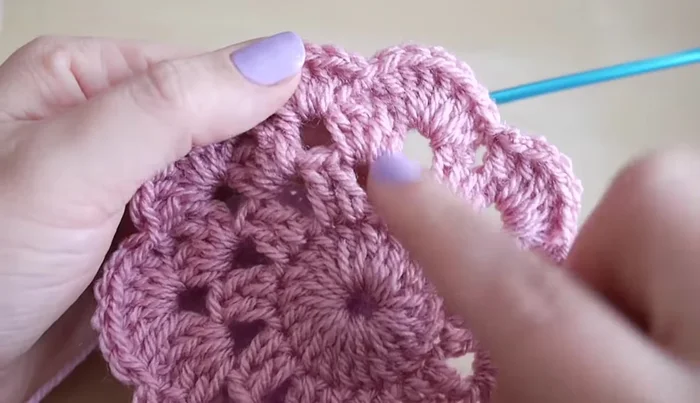 Join with a slip stitch to the top of the third chain from the beginning chain three.