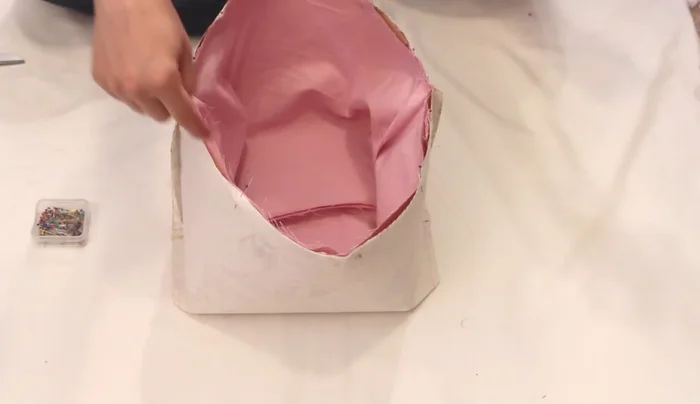 Sew top edge: Sew along the top with a 1/2 inch seam allowance, leaving a 6-inch opening for turning.