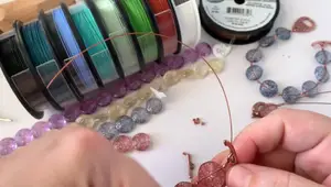 Stunning Czech Glass Bead Bracelet Tutorial: Simple SoftFlex Wire Wrapping
