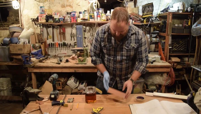 Finishing: Sand all surfaces smooth and apply boiled linseed oil for protection and to enhance the wood grain.