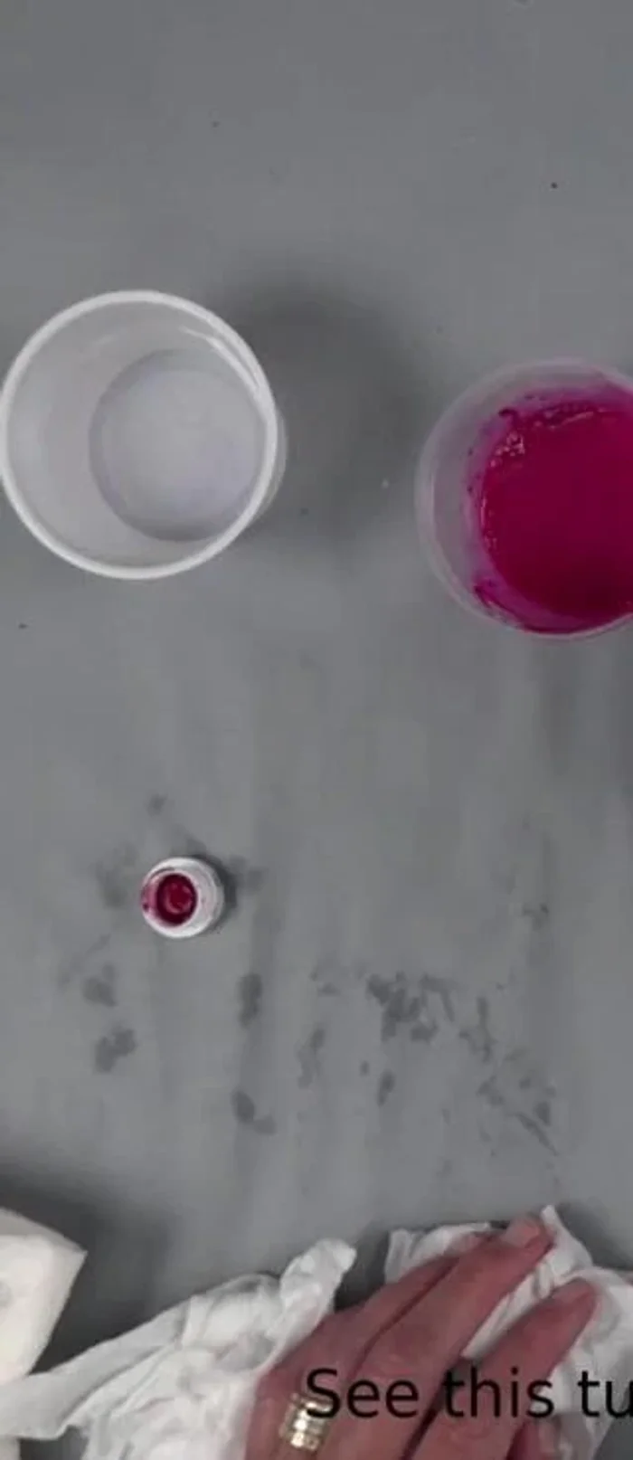 Apply paint to grout: Use a paintbrush to apply the diluted paint directly onto the grout. You can overlap the glass slightly; it will wipe off.