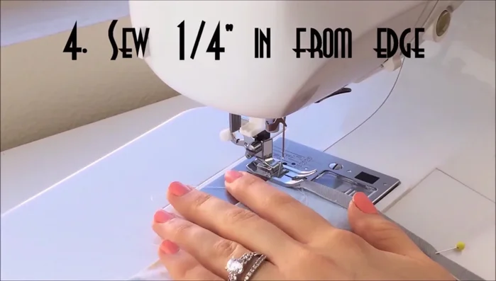 Sew the folded edges to create fabric panels.