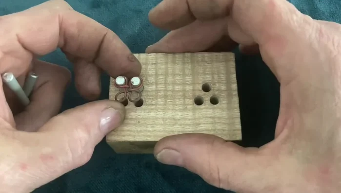 Solder the inner crossovers using medium solder.