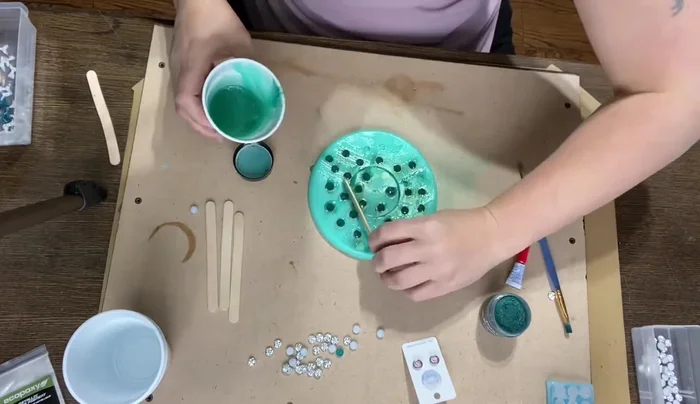 Allow the resin to cure for 24 hours.