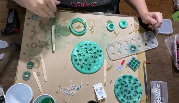 Allow the resin to cure for 24 hours.