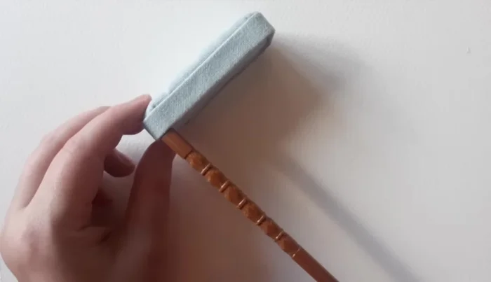 Glue legs to footstool bottom.