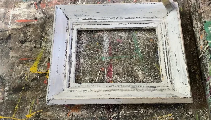 Seal the frames with a water-based polyacrylic sealer to enhance the chippy look and protect the finish.