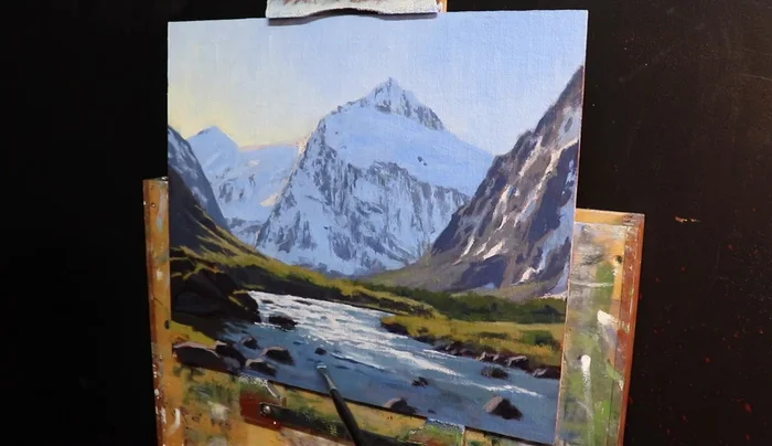 Suggest ripples in the shadows with Ultramarine blue and Yellow oxide.