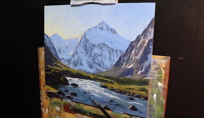 Suggest ripples in the shadows with Ultramarine blue and Yellow oxide.