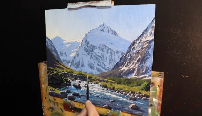 Add final details and highlights throughout the painting.