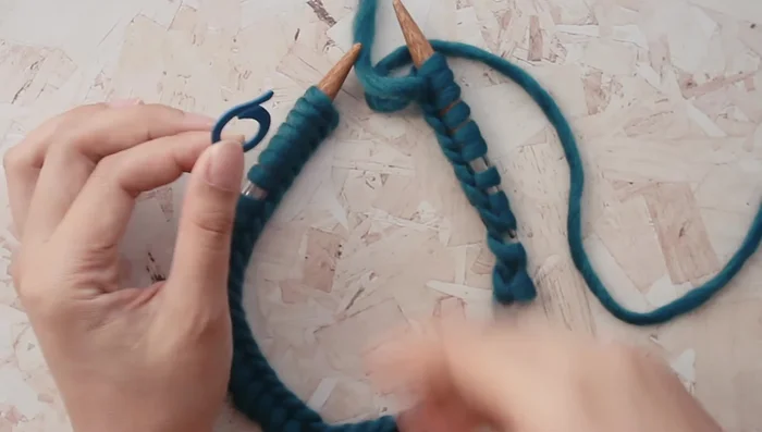 Place a stitch marker to indicate the beginning/end of the round.