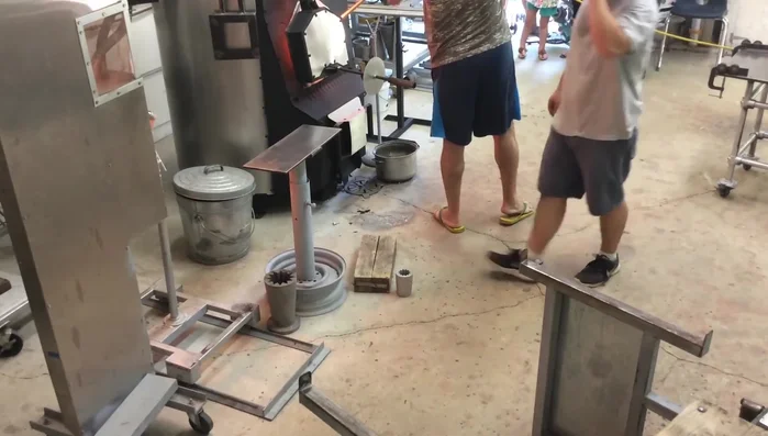 Use jacks and a paddle to shape the bottom edge and make it flat.