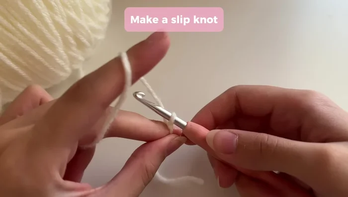 Repeat step 2 on the opposite side of the base, closing the gap as before, then work one double crochet into each remaining chain to complete the first round.