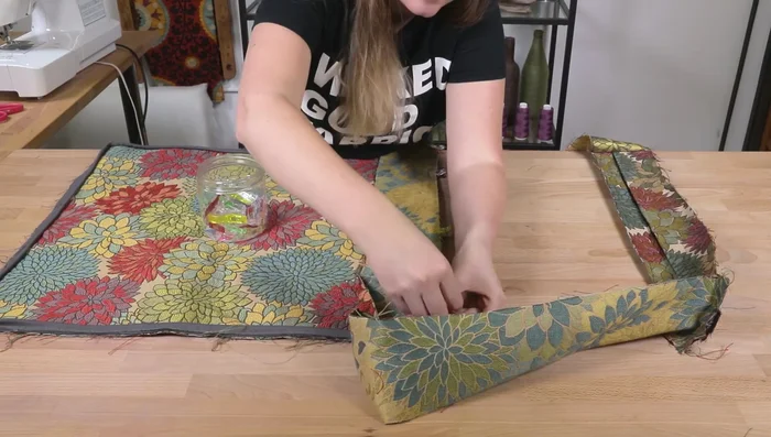 Repeat step 10 for the other side of the cushion.