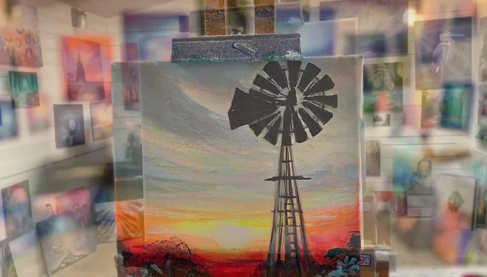 Prepare the canvas by priming it with acrylic gesso and let it dry.