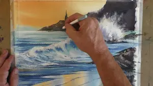 Stunning Seascape Painting Tutorial: Mastering Wet-on-Wet & Masking Fluid Techniques