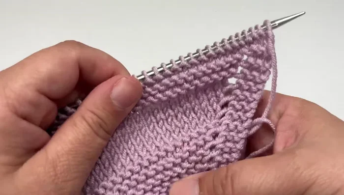 Repeat Garter and Stockinette middle sections until the desired length is reached.