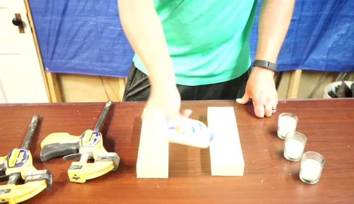 Sand the glued pieces.