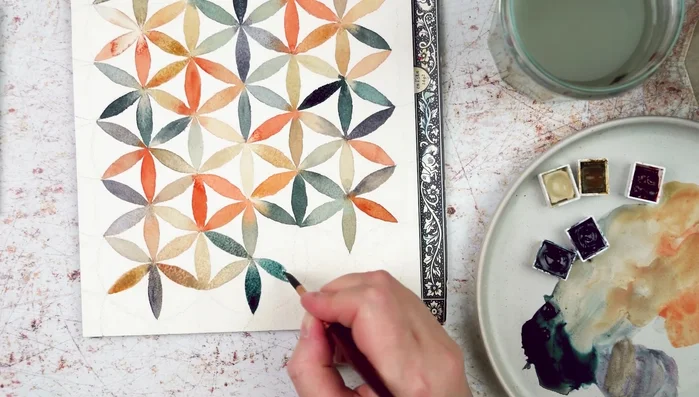 Go back to the pure colors in your pans occasionally to prevent muddiness.