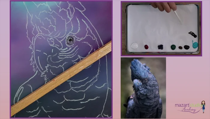 Blend the white into the burnt umber while still wet to soften the edges.