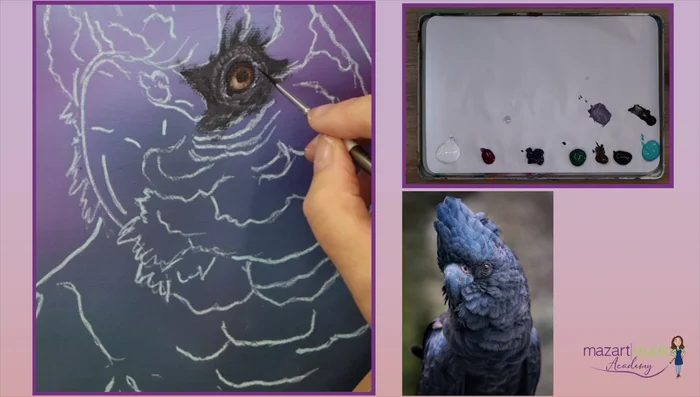 Create a final highlight with pure white, using small taps to avoid covering the underlying colors.