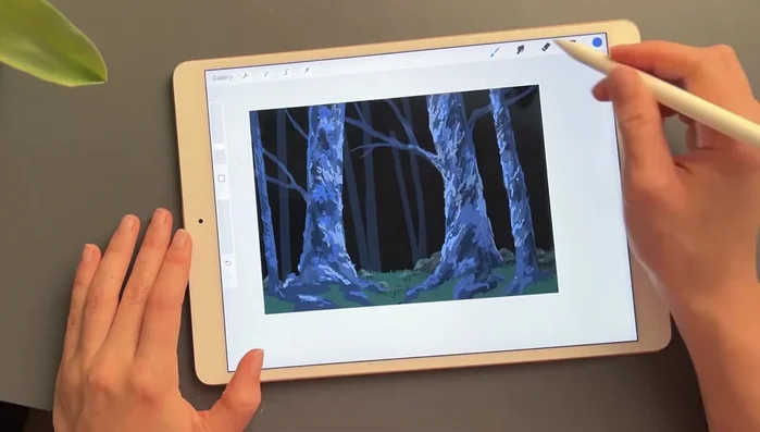 Add highlights to grass with a lighter color.