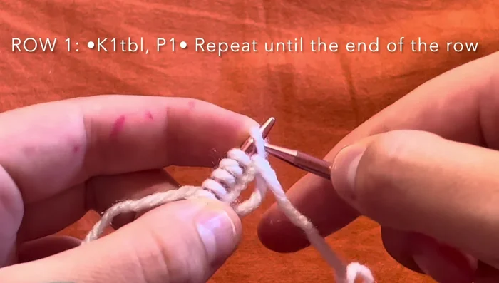 Repeat rows 1 and 2 until you reach 16 rows.