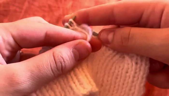 Repeat the pattern until the sleeve is complete. Make two sleeves. (Instructions for the front, back, and assembly are in a future video).