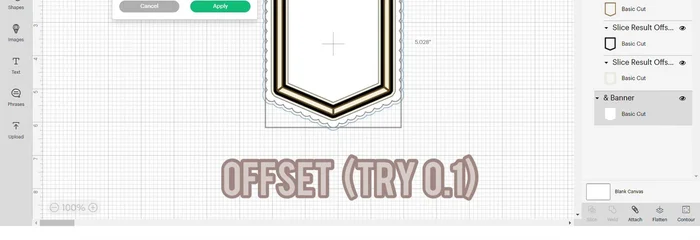 Duplicate the frame, group, and hide the other main parts. Weld the shape and duplicate twice for shadow box layers.